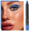 Jutqut Blue Matte Eyeshadow Pen, Cream Metallic Eyeliner Stick, Waterproof