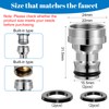 2 Pack Dishwasher Faucet Adapter Dishwasher Snap Adapter Connection Portable