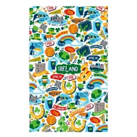 Elgate Ireland Icon Tea Towel Funny Irish Novalty Souvenir Gift 100% Cotton