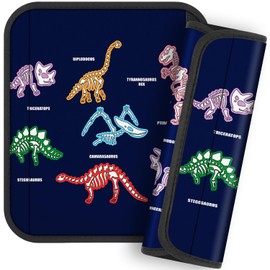 Akkya 2 Pack Seat Belt Cover Pad, Dinosaur Seatbelt Cushion Car Seat Strap Pads for Kids Funny Carseat Stroller Shoulder Strap Protector Accessories(Colorful)