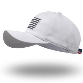 American Flag Hat Men Women Adjustable USA Baseball Cap Low Profile Plain Dad Hat Outdoor Ball Cap White