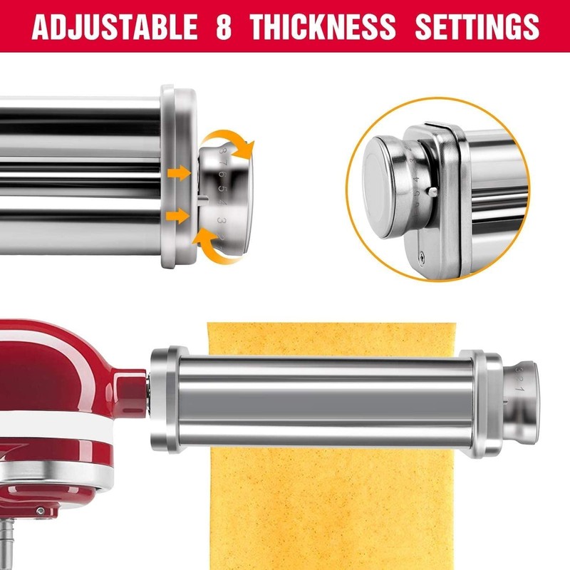 Pasta Roller for All KitchenAid Stand Mixer, Electric Dough Roller