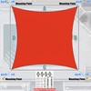Amgo 10' x 10' Red Square Sun Shade Sail Canopy