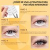 Pestañas magnéticas QUEWEL, 4 pares, reutilizables, con aplicador, sin pegamento,