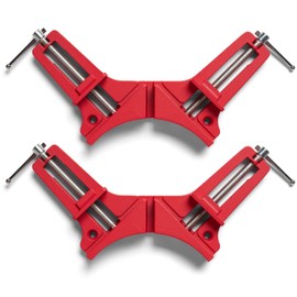 BUILDSOMETHING Right Angle Wood Clamp - Home Improvement Hand Tool - Premium Clamp Set with 45 Degree Cutting Guide Slot - 2 Pack