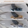 Ompellus Magnetic Leather Sunglass Holder, Eyeglass Hanger Clip for Car