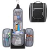 Travel toiletry bag for hanging., black
