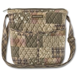Bella Taylor Hipster Crossbody Bag for Women | Quilted Cotton Fabric Handbag with Adjustable Cross Body Strap | Woodland Patch