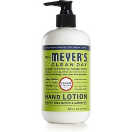 MRS. MEYER'S CLEAN DAY Hand Lotion for Dry Hands, Non-Greasy Moisturizer Made with Essential Oils, Lemon Verbena 12 Fl Oz (Pack of 12)