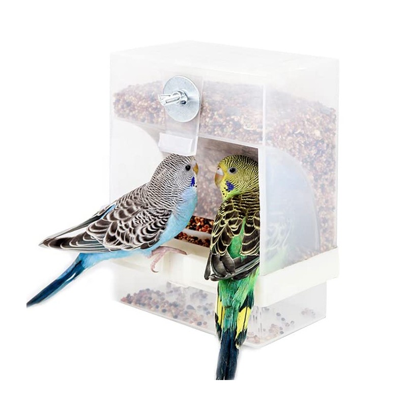 Paquete de 2 comederos automáticos para pájaros, alimentadores de loros,