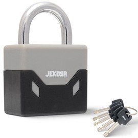 Jekosa PDP55 Weatherproof Padlock with 5 Keys - Corrosion Protection Polyamide Shell, Precision K7 Cylinder | Outdoor Padlock for Gate, Shed, Fence & Warehouse