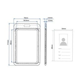 HEYDEFO Vertical ID Card Badge Holder with Detachable Lanyard Heavy Duty Hard Plastic Name Tag ID Card Holder for Business Card Offices Supplies (Red)