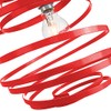 Modern Designer Vibrant Red Gloss Metal Double Ribbon Spiral Swirl