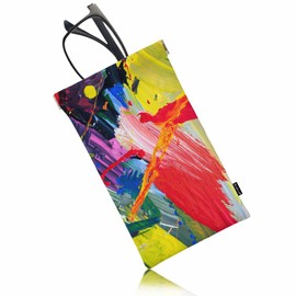 Beabes Abstract Art Reading Glasses Case For Men, Sunglasses Case For Women, Colorful Graffiti Painting PU Glasses Case Sunglass Organizer Eyeglass Case Sleeves, Red Yellow