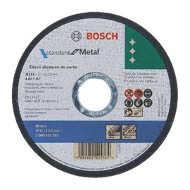 Bosch Disco Abrasivo de Corte, Standard, Metal, Cto Recto | 4-1/2"x1.0mm