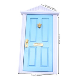 Wooden Gnome Door Christmas Decoration Mini Wooden Elves Door Red Pink Blue Doll House Furniture Decoration Accessories Door Opening