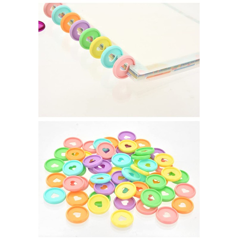 YANGWEN 90 Pieces 24 mm Plastic Book Binder Discbound Expansion