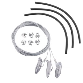 Tree Guying Anchor Kit Fixing System with 12ft Cable, Easy Hook Anchor Kit with 6 Cable Clamps and 3 Protective Tree Collars for Leaning and Young Trees Straightening. for Trees Up to 3" Diameter.