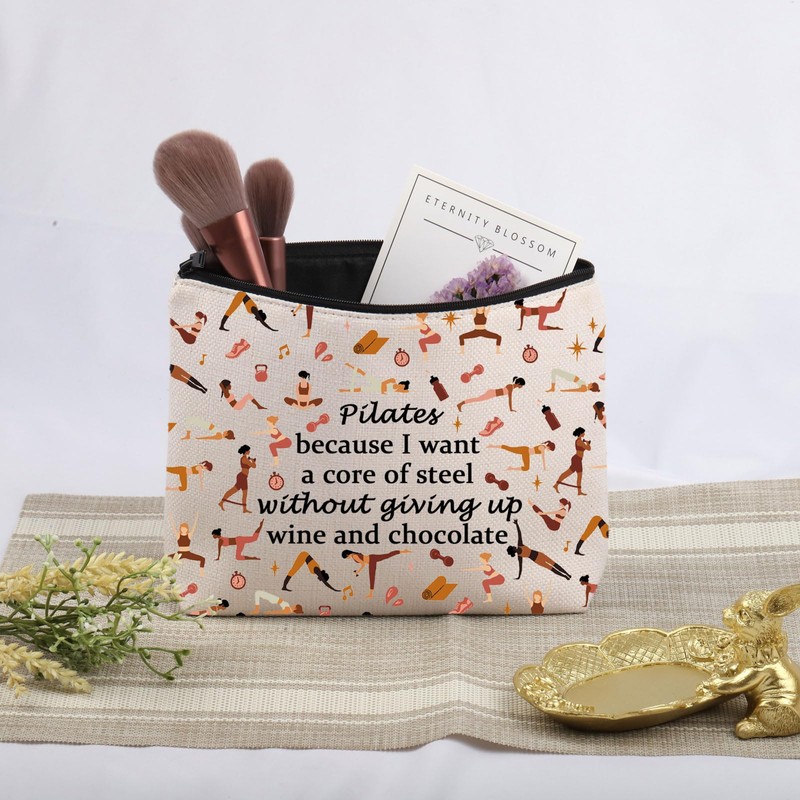 Funny Pilates Gift Workout Pilates Instructor Cosmetic Bag Pilates Lover