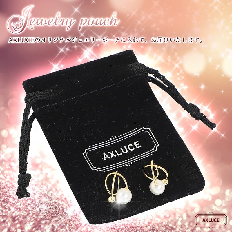 AXLUCE Earrings, Women's, 925 Silver, Ear Cuff, Hypoallergenic, Pearl, Silver