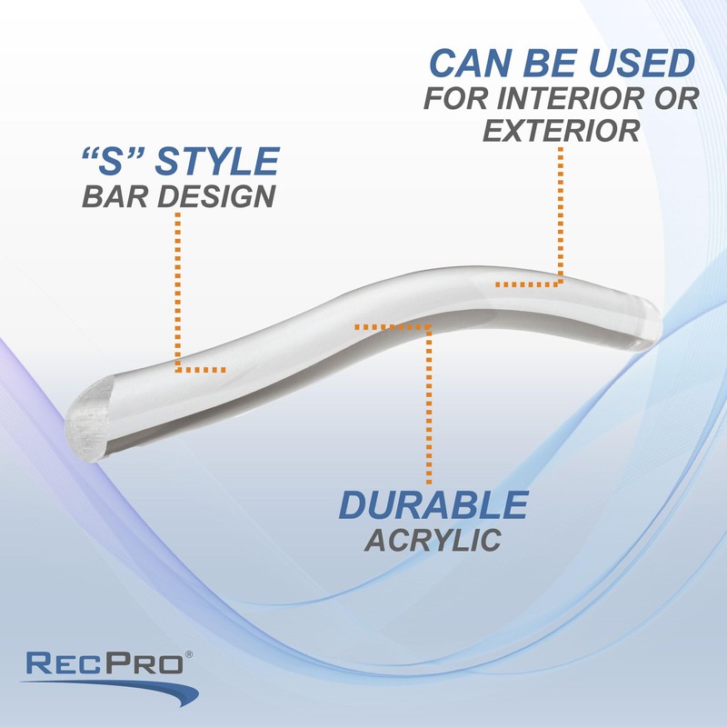 RecPro RV Acrylic Entry Door Grab Handle | 1" L
