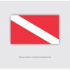 2 - Diver Down Decals Stickers - 2.375" x 4" Scuba Diver Rescue Van Halen