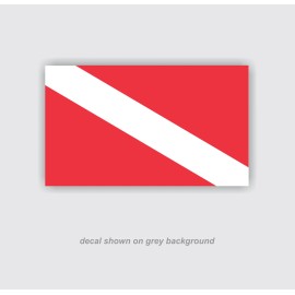 2 - Diver Down Decals Stickers - 2.375" x 4" Scuba Diver Rescue Van Halen