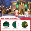 COSTWAY 8FT Tall Christmas Inflatable Santa Claus and Snowman Archway,