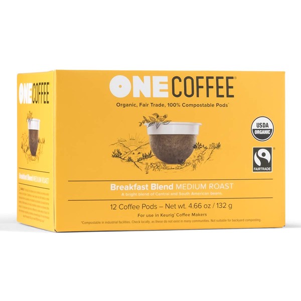 OneCoffee - Taza de café orgánico 100% compostable para máquinas Keurig