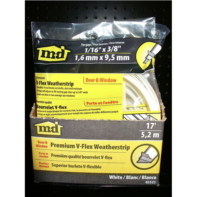 M-D Building Products 3525 M-D 0 V-Flex Weather-Strip with Adhesive