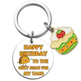 MOEXUKO Birthday Gifts for Women Men Funny Birthday Keychain Happy Birthday Gifts for Women Girlfriend Friend Wife Daughter Sister Mom Valentines Day Birthday Gifts for Her Him