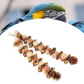 Bird Chewing Toy, Easy Installation Bird Chewing Toy Wood Corn Cob Parrot Toy Corn Cob Bird Chewing Toy Medium and Large Parrot Beak Grinding Toy (Colorful)