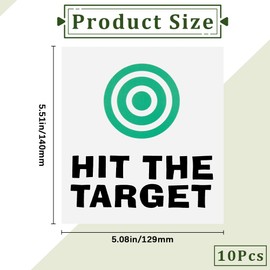 GORGECRAFT 10Pcs Toilet Target Aiming Stickers Bullseye Target Sticks Green Potty Training Toilet Pee Target Aim Bullseye Decal Bumper Sticker for Toilet Urinal Bathroom Restroom