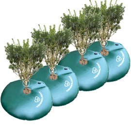 4-Pack Tree Watering Ring, Tree Watering Bags Slow Release 20 Gallon, Tree Bags for Watering for Slow Drip 6 to 9 Hours, Low-Profile Watering Bags for New Trees, Multi-Trunk Trees and Shrubs