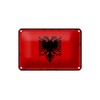 Tin Sign Albania Flag 18 x 12 cm Retro Flag