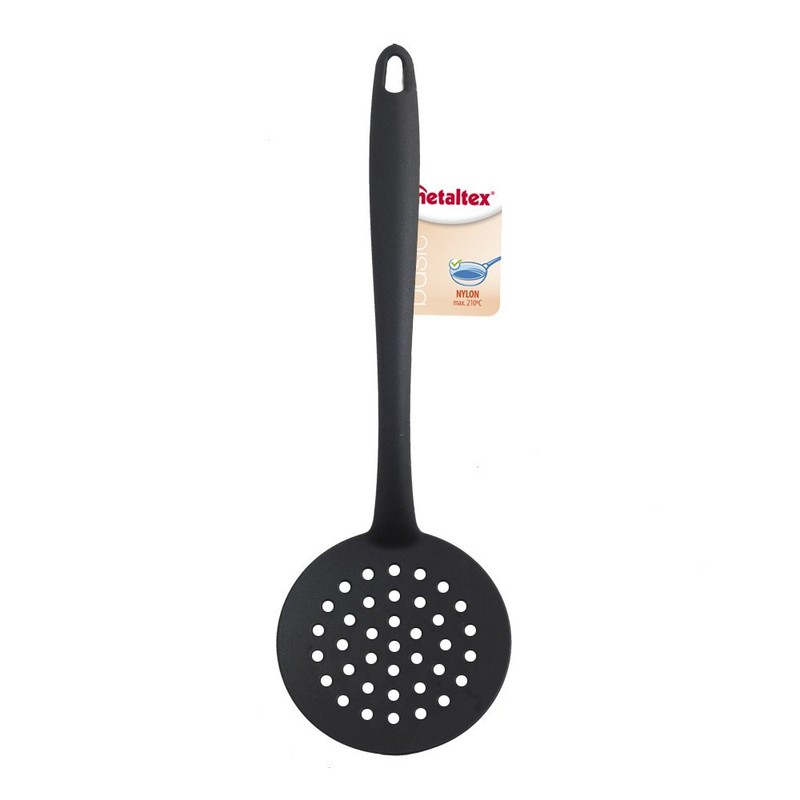 Metaltex Basic Kitchen Skimmer, Nylon, Black, 25 x 15 x