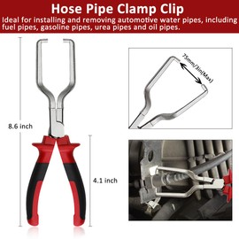 Uooglle 5Pcs Fuel Line Pliers Set, Fuel Line Disconnect Pliers,Fuel Filter Caliper, Hose Clamp Caliper, Hose Remover Plier, 30 Degree Disconnect Pliers Set for Auto Maintenance with Portable Tool Bag