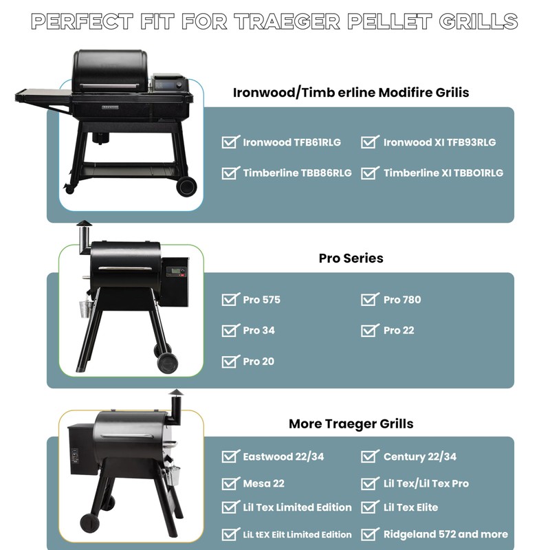BAC609 Reversible Griddle for Traeger PRO 575, Griddle Plate Cast