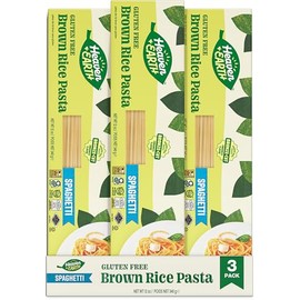 Heaven & Earth Brown Rice Pasta, Gluten Free Spaghetti, 12oz (3 Pack) | Whole Grain Gluten Free Pasta