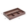 Pandapark Wood Organizer Tray,Black Walnut,Desk & Drawer Storage Box (Walnut