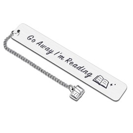 Inspirational Gift Bookmarks Reading Gifts for Readers Book Lovers Women Men Go Away I'm Reading Bookmark Gift for Sister Friends Christmas Birthday Gifts for Booklovers Bookworm