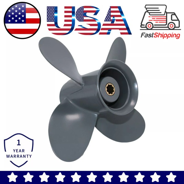 CAPTAIN 9 1/4x11 4 blades Outboard Propeller For Honda Yamaha
