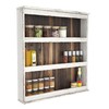 Nisorpa 3 Tier Spice Rack Wall Mount, Rustic Burnt Wood