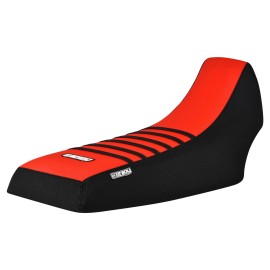 Yamaha 1987 - 2006 YAMAHA Banshee Gripper SEAT COVER Black Bright Red Black Ribs #112