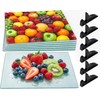 6 PCS 11"x8" Sublimation Glass Cutting Board with 6 Display