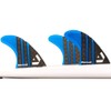 DORSAL Surfboard Fins Thruster 3 Set Future Compatible Medium Blue