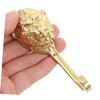 VILLFUL Golden Brass Gorilla Head Wall Hook Playful Animal Coat