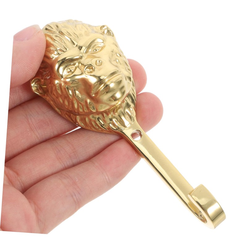 VILLFUL Golden Brass Gorilla Head Wall Hook Playful Animal Coat