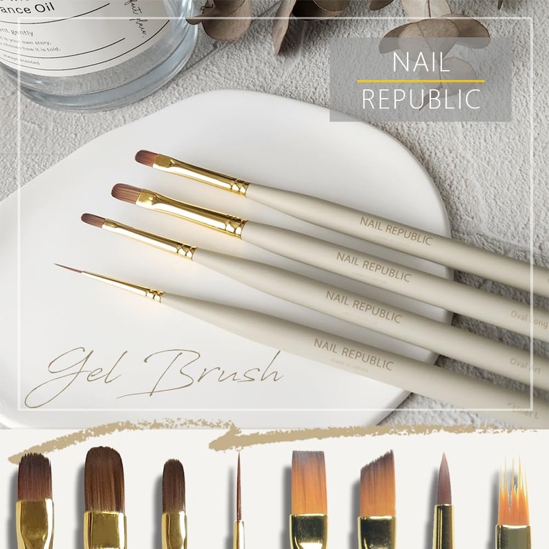 Nail Brush Gel Brush Gel Nail Brush with Cap (Oval