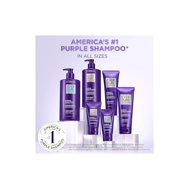 Oréal Paris Ever Pure Purple Shampoo Matizador Pelo Rubio 200